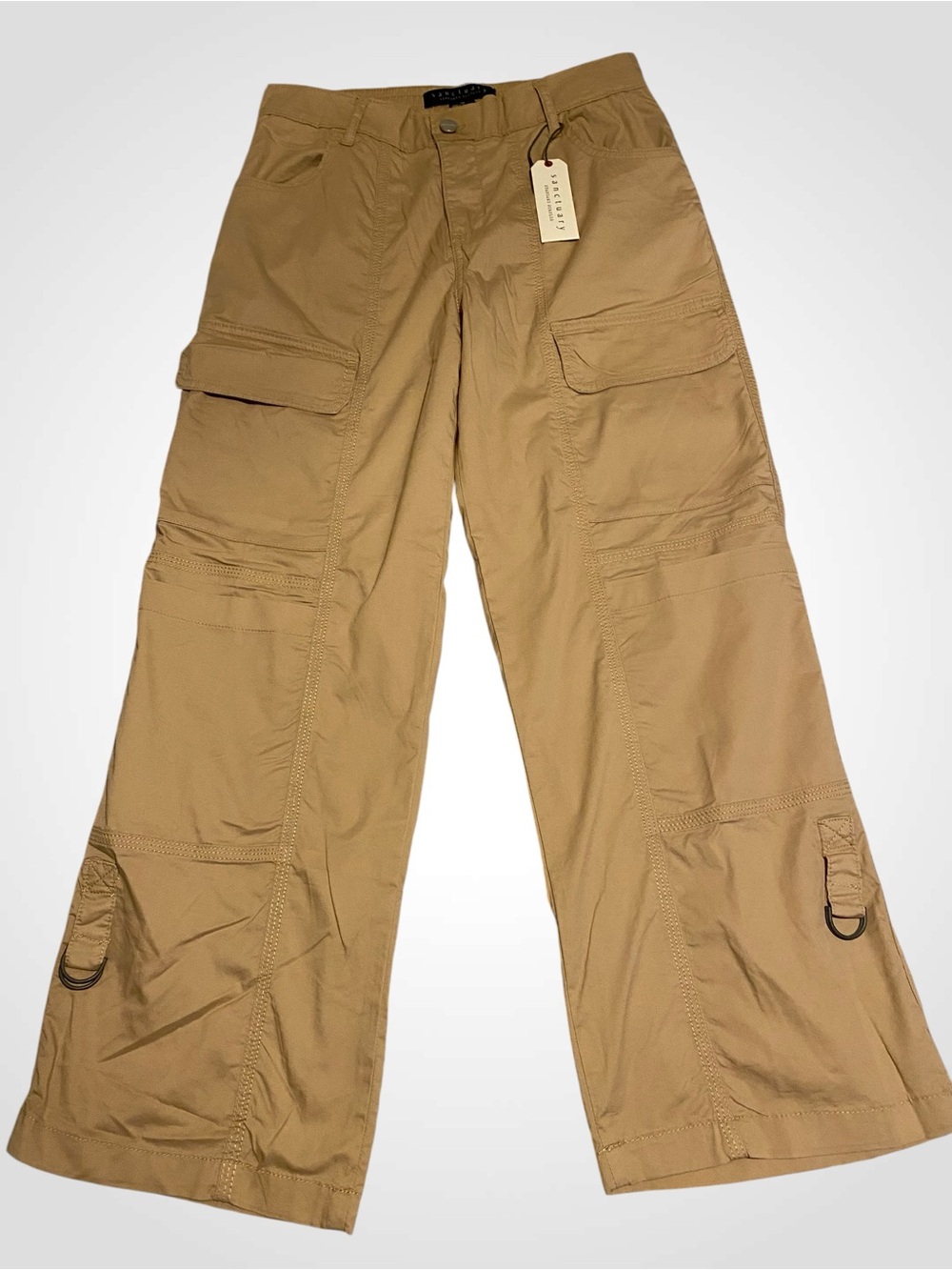 Anthropologie Sanctuary Cali Cargo Pants khaki Utility Pants NWT Size 2 - Picture 5 of 13